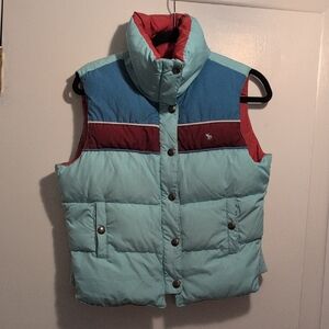 Abercrombie & Fitch Kids Vest - Light Blue and Burgundy